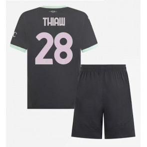 AC Milan Malick Thiaw #28 Dětské Alternativní dres komplet 2024-25 Krátký Rukáv (+ trenýrky)